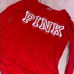 pink long sleeve top